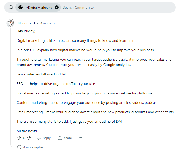 Digital Marketing reddit
