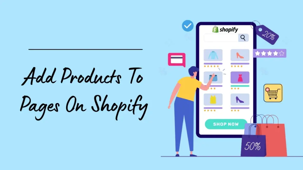 add products to pages on shopify